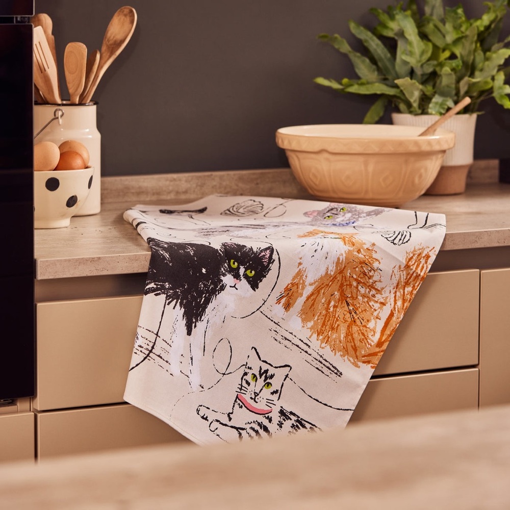 ULSTER WEAVERS 🐾 Feline Friends Cat Kitchen Towel - Picture 3 of 6